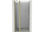 Mexen Mist L Porta Doccia A Battente 90 Cm, Trasparente, Oro Spazzolato - 8A4L-090-000-55-00