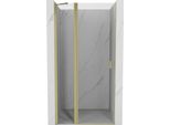 Mexen Mist Porta Doccia Battente 105 Cm, Trasparente, Oro Spazzolato - 8A4-105-000-55-00