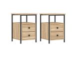 Syfax™ Comodini 2Pz Rovere Sonoma 34X35,5X50 Cm In Legno Multistrato