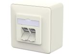 Metz Connect E-DAT C6A Presa Idc, 2 Porte, Montaggio Esterno, Bianco Puro