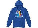 Sesame Street - Felpa Con Cappuccio "Happy Holidays"" Per Uomo/Donna Unisex TV27578 (Xxl) (Blu Reale)"