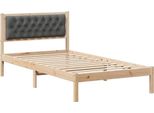 Vidaxl Struttura Letto Grigio Scuro 100 X 200 Cm In Legno Di Pino Massiccio