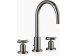 Dornbracht Tara MéLangeur De Lavabo à Trois Trous Avec Garniture D'éCoulement, Bec Pivotant à 360°, Saillie 165Mm, 20713892-19, 20713892-19