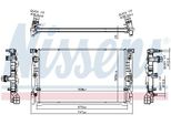 Nissens 606230 Radiatore Radiatore Acqua Radiatore Motore Per Bmw 5 Touring (G31) 5 Berlina (G30, F90) 7 (G11, G12) 6 Gran Turismo (G32) 8 Coupé (G15, F92)