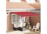 Vidaxl Tenda Da Sole Retrattile Rossa 300 X 250 Cm In Tessuto