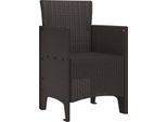 Vidaxl Sedia Da Giardino 4 Pezzi Marrone 53 X 49 X 85 Cm Pp