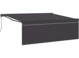 Vidaxl Tenda Da Sole Retrattile In Tessuto Arancione E Bianco 350X250 Cm
