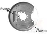 Van Wezel Parafango Disco Freno Per Volvo V40 Station Wagon (645) Posteriore Destro 3225374 Piastra Di Ancoraggio