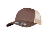 Flexfit 6506T | Cappello A 5 Pannelli Retro Trucker 2-Tone, Materiale Twill - Colore: Marrone/Khaki - Taglia: Unica