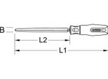 Ks Tools Raschietto Triangolare Pieno, 320 Mm