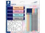 Staedtler 61 SBK1 Pa Set Di Scrittura Staedtler Pastello, Con 50 Adesivi Da Colorare