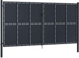 Cancello Da Giardino In Acciaio 400 X 175 Cm Antracite