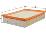 Filtro Aria Mahle Lx 821 Per Land Rover Discovery I (Lj) Cartuccia Filtrante