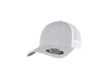 Flexfit 110 Trucker Mesh Snapback Cap - Argento Melange