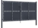 Cancello Da Giardino In Acciaio 300 X 175 Cm Antracite
