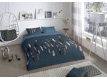 Buongiorno Renforcé Biancheria Da Letto 3 Pezzi Copripiumino 240 X 220 Cm Federa 60 X 70 Cm Piume 6659.20.03 Blu