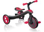 Globber Explorer Trike 2In1 - Triciclo E Balance Bike Per Bambini, 10/8.5 Pollici, Sellino In Tpr Regolabile In Altezza, Rosso