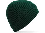 Beechfield B380 | Engineered Knit Ribbed Beanie - Farbe: Bottle Green - GrößE: Taglia Unica