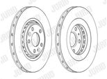 2X Disco Freno Jurid 562596JC-1 Per Renault Megane Iii Grandtour (KZ0/1) 44 2Mm