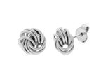 Paar Ohrstecker Firetti "Schmuck Geschenk Gold 375 Ohrschmuck Ohrringe Loveknot", WeißGoldfarben, Ohrringe, Damen, 8Mm, WeißGold 375