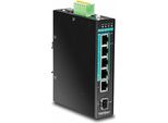 Trendnet TI-PG541 Trendnet Industrie Switch 5 Port Gbit Unman. L2 Poe+ Metall