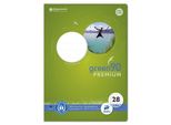 Ursus Green 040782028 Heft - LIN28, A4, 16 Blatt, 90 G/Qm, 5 Mm Kariert Mit Randlinien