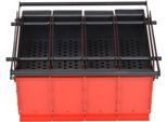 Vidaxl Pressa Per Bricchette Di Carta In Acciaio 38X31X18 Cm Nero E Rosso