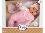Bambola Baby Beau Con Biberon E Bavaglino, 40 Cm