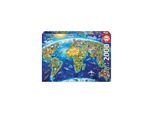 Educa Puzzle Mappa Dei Monumenti Del Mondo 2000 Pezzi