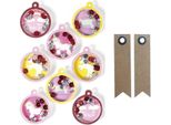 8 Adesivi 3D - Unicorno 4,5 Cm + 20 Etichette Adesive Kraft