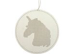 Quadro In Legno Da Appendere - Unicorno 22 X 22 Cm