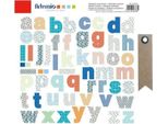 Adesivi Con Lettere Dell'alfabeto + 20 Etichette Adesive Kraft