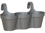 Artevasi© Capri Triple Balcony Box Antracite 54 Cm Da Appendere - Plastica
