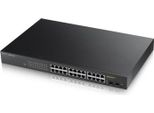 Zyxel GS1900-24HP V2 26-Port Gigabit Web Smart Poe Switch, 24X Gigabit RJ45, 2X Sfp, Poe Budget 170W