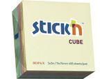 Blocco Autoadesivo Stick'n Hopax, 76X76 Mm, Cubo, 4 Colori, 400 Carte