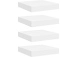 Vidaxl Mensole Sospese 4 Pz. Bianco 23X23,5X3,8 Cm Mdf