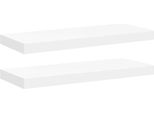 Vidaxl Mensole Galleggianti Da Parete 2 Pz. Bianco 60X23,5X3,8Cm Mdf