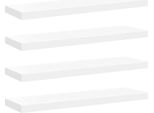 Vidaxl Mensole Sospese 4 Pz. Bianco 80X23,5X3,8 Cm Mdf