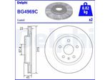 2X Disco Freno Delphi BG4969C Per Opel Insignia Caravan Insignia Cc 45Mm 315Mm