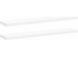 Vidaxl Mensole Sospese 2 Pz. Bianco 120X23,5X3,8 Cm Mdf