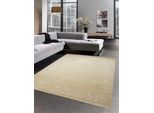 Tappeto Di Design Per Il Salotto Tappeto Ornamentale Glitter Beige Crema Dimensioni - 120X160 Cm