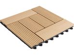 Piastrelle Wpc Piastrelle Per Patio Piastrelle Per Balconi Piastrelle Per Balconi Resistenti Alle Intemperie Classic Teak 30 X 30 Cm 1 Pezzo