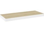 Vidaxl Scaffale Galleggiante Effetto Rovere E Bianco 60X23,5X3,8 Cm Mdf