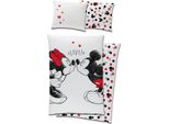Carbotex Biancheria Da Letto In Cotone 140X200 Mickey Mouse Bianco Nero Rosso C24