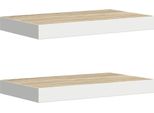Vidaxl Mensole Sospese 2 Pz. Rovere E Bianco 50X23X3,8 Cm Mdf