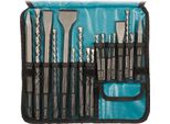 Set Di Punte E Scalpelli Makita SDS-PLUS In Borsa Arrotolabile, 17 Pezzi. SDS-PLUS - Punte E Scalpelli - 17 Pezzi