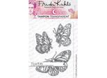 3 Timbri Trasparenti - Farfalle - 9,5 X 6,5 Cm