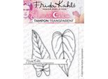 2 Timbri Trasparenti - Foglia Di Pianta 2 - 9,5 X 6,5 Cm