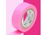 Nastro Adesivo Decorativo Monocolore - Rosa Fluo - 1,5 Cm X 7 M