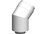Atec Bogen Polytwin 45Grad, Konzentrisch, DN80/125 45Grad